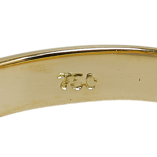 ノーブランド K18YG イエローゴールド ダイヤ0.24ct ハートモチーフ リング 指輪 レディース no brand 16号 【中古】