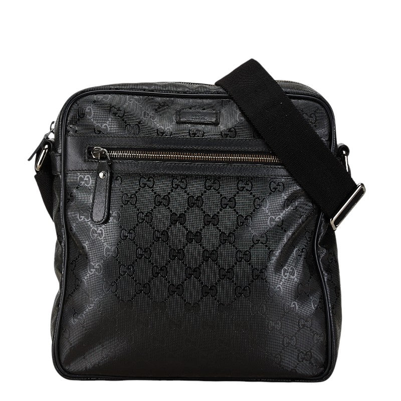 グッチ GGインプリメ ポシェット 斜めがけ ショルダーバッグ 201448 ブラック PVC レザー レディース GUCCI 【中古】