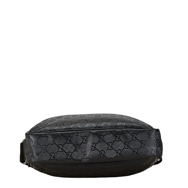 グッチ GGインプリメ ポシェット 斜めがけ ショルダーバッグ 201448 ブラック PVC レザー レディース GUCCI 【中古】