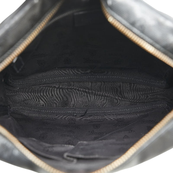 グッチ GGインプリメ ポシェット 斜めがけ ショルダーバッグ 201448 ブラック PVC レザー レディース GUCCI 【中古】