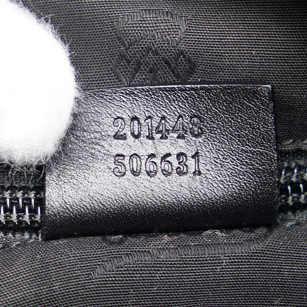 グッチ GGインプリメ ポシェット 斜めがけ ショルダーバッグ 201448 ブラック PVC レザー レディース GUCCI 【中古】