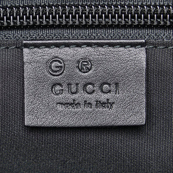 グッチ GGキャンバス トートバッグ ハンドバッグ 257302 ブラック グレー キャンバス レザー レディース GUCCI 【中古】