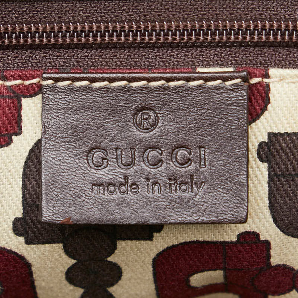 グッチ グッチシマ プリンシー トートバッグ ハンドバッグ 163805 ブラウン レザー レディース GUCCI 【中古】