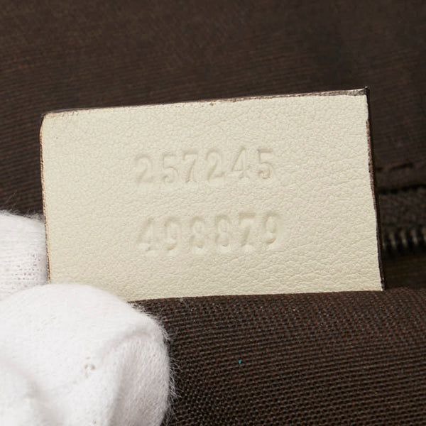 グッチ GGデニム トートバッグ ショルダーバッグ 257245 ブルー ホワイト デニム レザー レディース GUCCI 【中古】