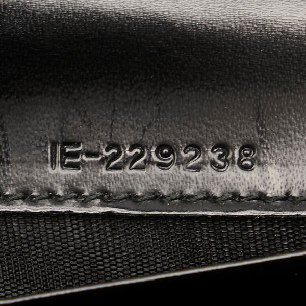 サルヴァトーレフェラガモ ガンチーニ 長財布 ブラック シルバー レザー レディース Salvatore Ferragamo 【中古】