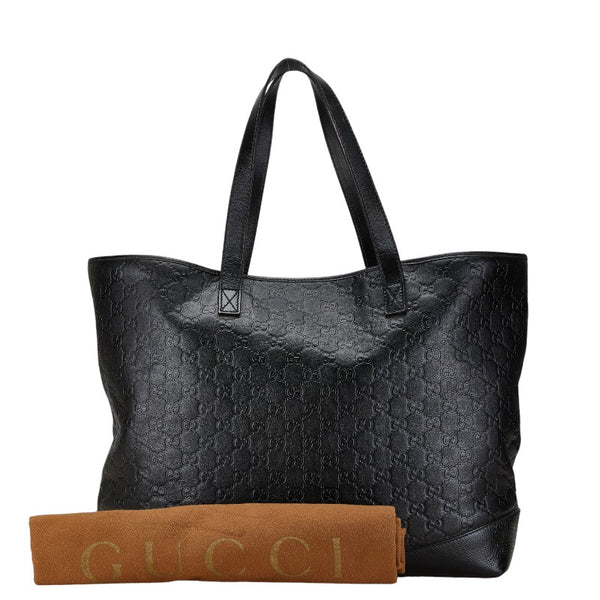 グッチ グッチシマ トートバッグ ショルダーバッグ 238696 ブラック レザー レザー レディース GUCCI 【中古】