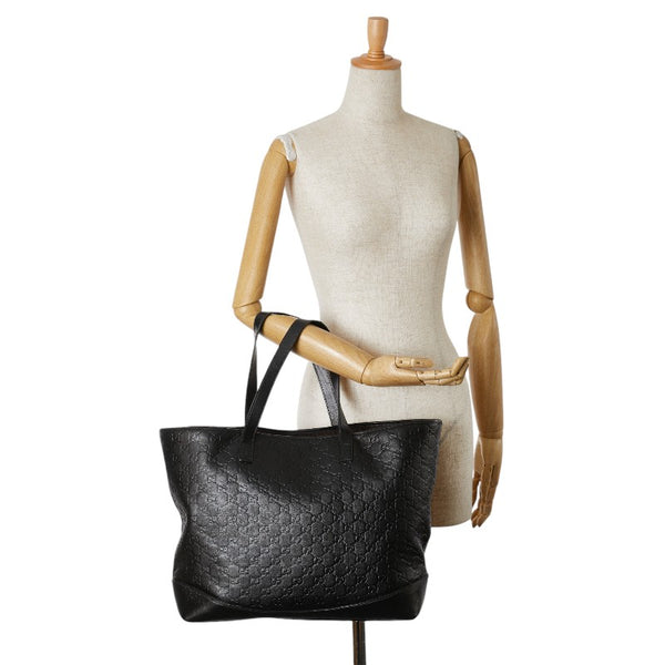グッチ グッチシマ トートバッグ ショルダーバッグ 238696 ブラック レザー レザー レディース GUCCI 【中古】