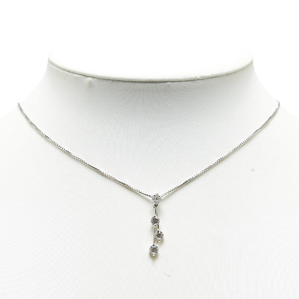 ノーブランド K18WG ホワイトゴールド ダイヤ0.73ct ネックレス レディース no brand 【中古】