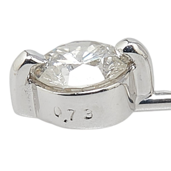 ノーブランド K18WG ホワイトゴールド ダイヤ0.73ct ネックレス レディース no brand 【中古】
