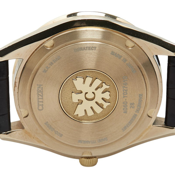 シチズン ザ シチズン アイコニック ネイチャー コレクション 和紙文字盤250本限定モデル 腕時計 AQ4102-01X クオーツ ブラウン文字盤 スーパーチタニウム/ワニ革バンド メンズ CITIZEN 【中古】