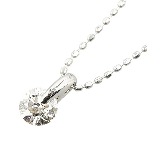 Pt900 プラチナ Pt850 プラチナ ダイヤ0.37ct ネックレス レディース 【中古】