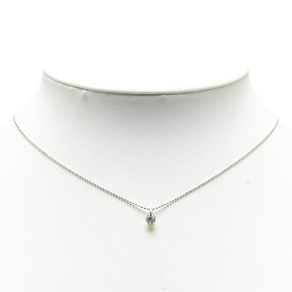 Pt900 プラチナ Pt850 プラチナ ダイヤ0.37ct ネックレス レディース 【中古】
