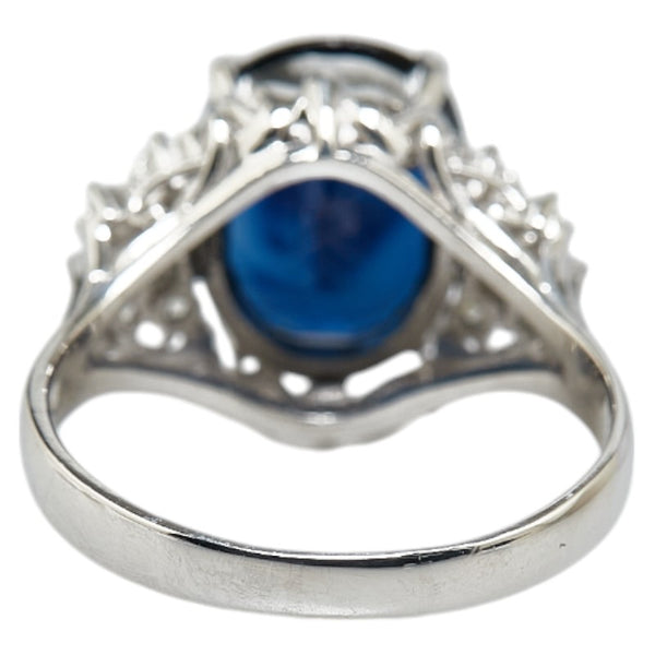 Pt900 プラチナ サファイア4.01ct ダイヤ0.14ct リング 指輪 レディース 14.5号 【中古】