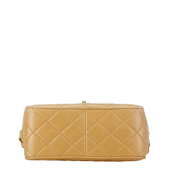 シャネル マトラッセ フリンジ 斜め掛け チェーン ショルダーバッグ ベージュ ラムスキン レディース CHANEL 【中古】