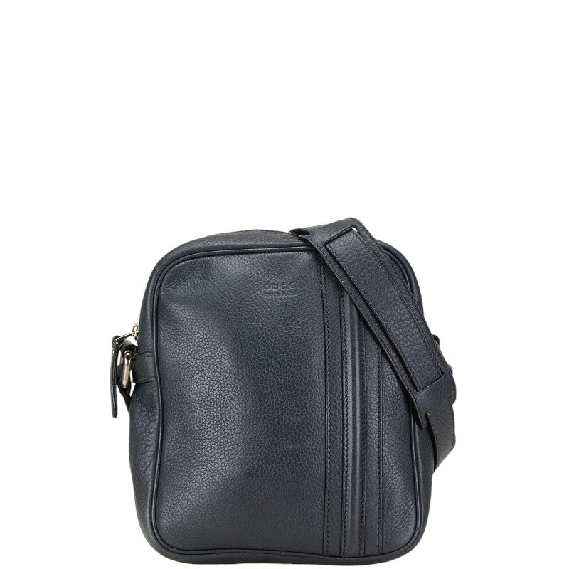 グッチ ショルダーバッグ 246382 ダークグレー レザー レディース GUCCI 【中古】