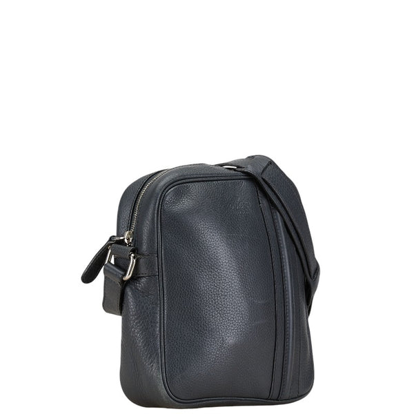 グッチ ショルダーバッグ 246382 ダークグレー レザー レディース GUCCI 【中古】