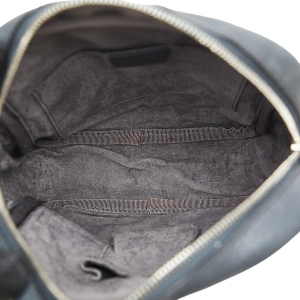 グッチ ショルダーバッグ 246382 ダークグレー レザー レディース GUCCI 【中古】