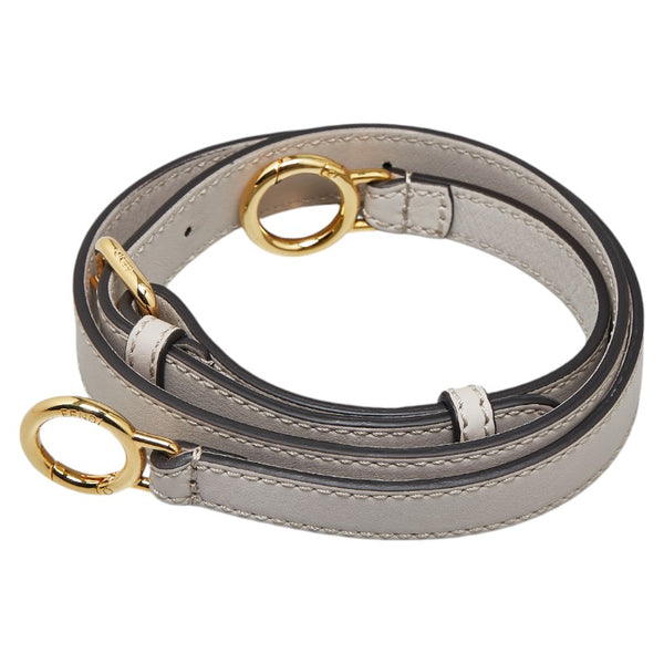 フェンディ ショルダーストラップ グレー ゴールド レザー レディース FENDI 【中古】