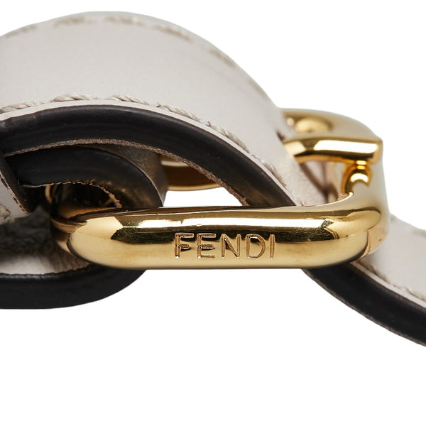 フェンディ ショルダーストラップ グレー ゴールド レザー レディース FENDI 【中古】