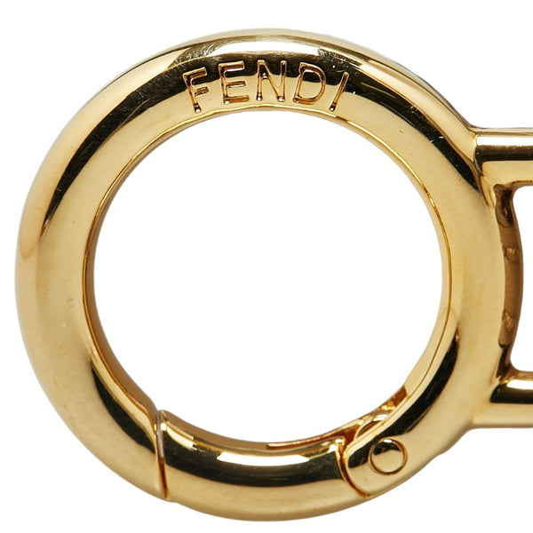 フェンディ ショルダーストラップ グレー ゴールド レザー レディース FENDI 【中古】