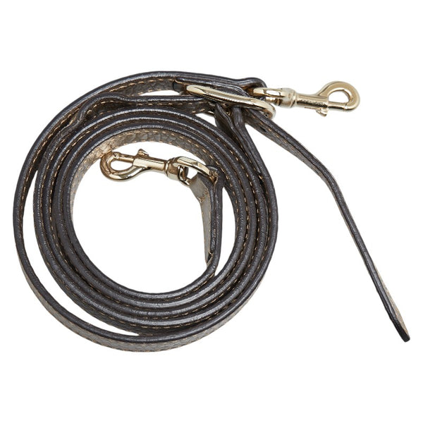 グッチ ショルダーストラップ シルバー ゴールド レザー レディース GUCCI 【中古】