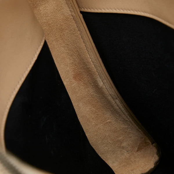 サンローラン カバリヴ ゴーシュ ハンドバッグ ショルダーバッグ 2WAY 504924 ベージュ レザー レディース SAINT LAURENT 【中古】