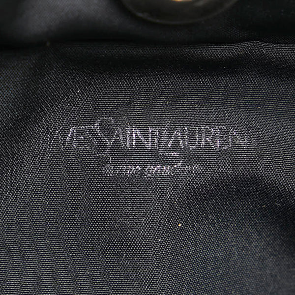 サンローラン ドット 水玉 斜め掛け ショルダーバッグ ブラック ホワイト キャンバス レザー レディース SAINT LAURENT 【中古】