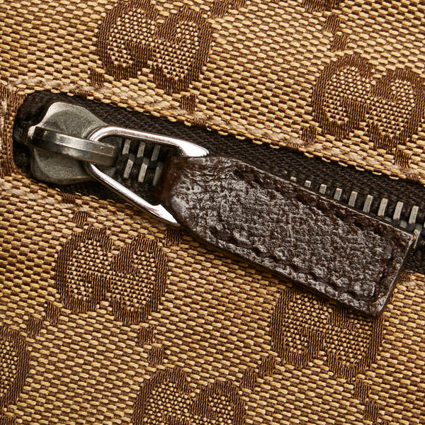 グッチ GGキャンバス ボディバッグ ウエストバッグ 28566 ベージュ ブラウン キャンバス レザー レディース GUCCI 【中古】