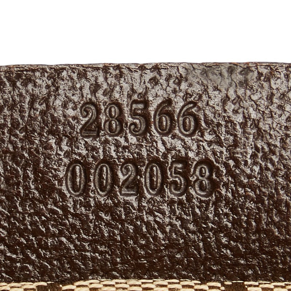 グッチ GGキャンバス ボディバッグ ウエストバッグ 28566 ベージュ ブラウン キャンバス レザー レディース GUCCI 【中古】