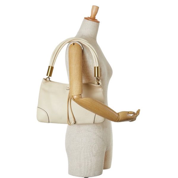 グッチ ショルダーバッグ 108964 ホワイト レザー レディース GUCCI 【中古】