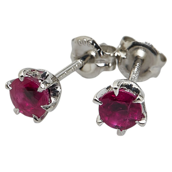 Pt900 プラチナ ルビー0.97ct ピアス レディース 【中古】