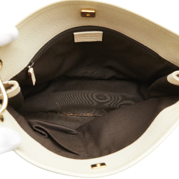 グッチ GGキャンバス 斜め掛け ショルダーバッグ 120841 ベージュ ブラウン キャンバス レザー レディース GUCCI 【中古】