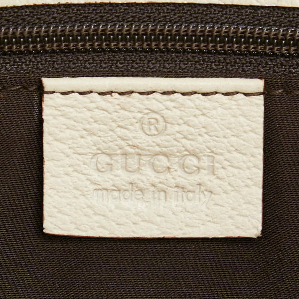 グッチ GGキャンバス 斜め掛け ショルダーバッグ 120841 ベージュ ブラウン キャンバス レザー レディース GUCCI 【中古】