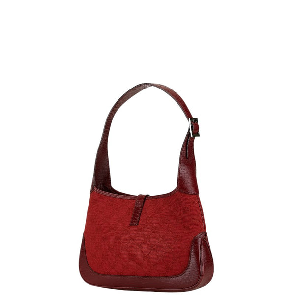 グッチ GGキャンバス ジャッキー ワンショルダーバッグ 01147 レッド キャンバス レザー レディース GUCCI 【中古】