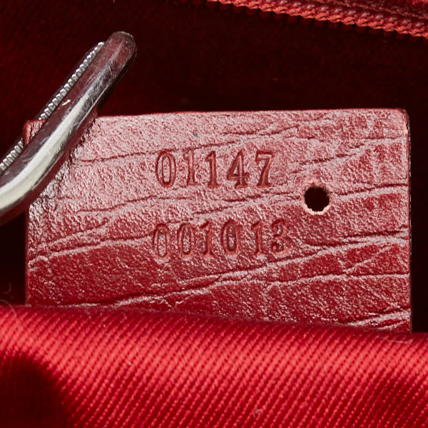 グッチ GGキャンバス ジャッキー ワンショルダーバッグ 01147 レッド キャンバス レザー レディース GUCCI 【中古】