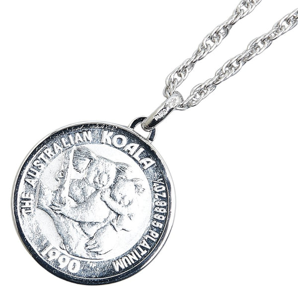Pt1000 プラチナ Pt850 プラチナ 4OZ オーストラリア エリザベス2世 コアラコイン ネックレス レディース 【中古】
