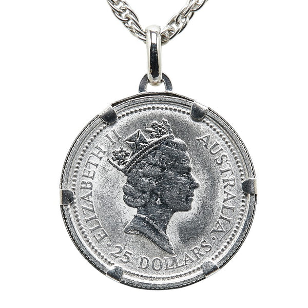 Pt1000 プラチナ Pt850 プラチナ 4OZ オーストラリア エリザベス2世 コアラコイン ネックレス レディース 【中古】