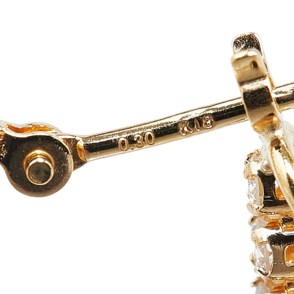 K18YG イエローゴールド ダイヤ0.60ct ピアス レディース 【中古】