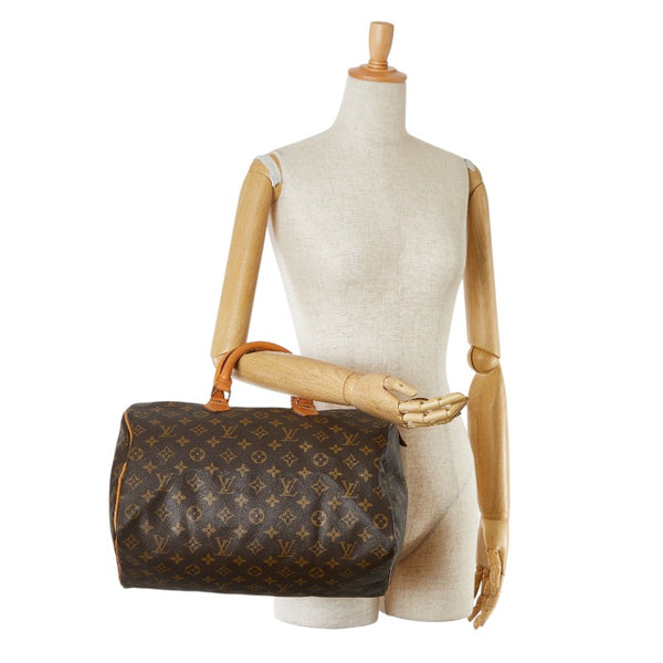 ルイ ヴィトン モノグラム スピーディ35 ハンドバッグ ボストンバッグ M41107 ブラウン PVC レザー レディース LOUIS VUITTON 【中古】