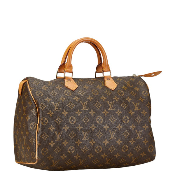 ルイ ヴィトン モノグラム スピーディ35 ハンドバッグ ボストンバッグ M41107 ブラウン PVC レザー レディース LOUIS VUITTON 【中古】