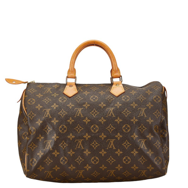 ルイ ヴィトン モノグラム スピーディ35 ハンドバッグ ボストンバッグ M41107 ブラウン PVC レザー レディース LOUIS VUITTON 【中古】