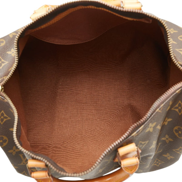 ルイ ヴィトン モノグラム スピーディ35 ハンドバッグ ボストンバッグ M41107 ブラウン PVC レザー レディース LOUIS VUITTON 【中古】