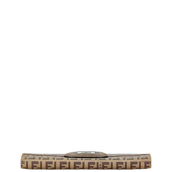 フェンディ ズッカ ズッキーノ 長財布 8M0032 ブラウン PVC レザー レディース FENDI 【中古】