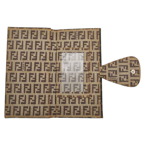 フェンディ ズッカ ズッキーノ 長財布 8M0032 ブラウン PVC レザー レディース FENDI 【中古】
