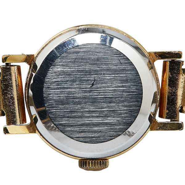 オメガ デビル カットガラス 腕時計 手巻き ゴールド文字盤 ステンレススチール メッキ レディース OMEGA 【中古】