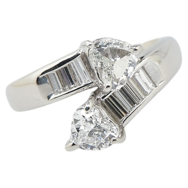 Pt900 プラチナ ダイヤ0.984ct ダイヤ0.416ct リング 指輪 レディース 10号 【中古】