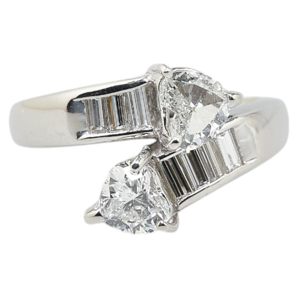 Pt900 プラチナ ダイヤ0.984ct ダイヤ0.416ct リング 指輪 レディース 10号 【中古】