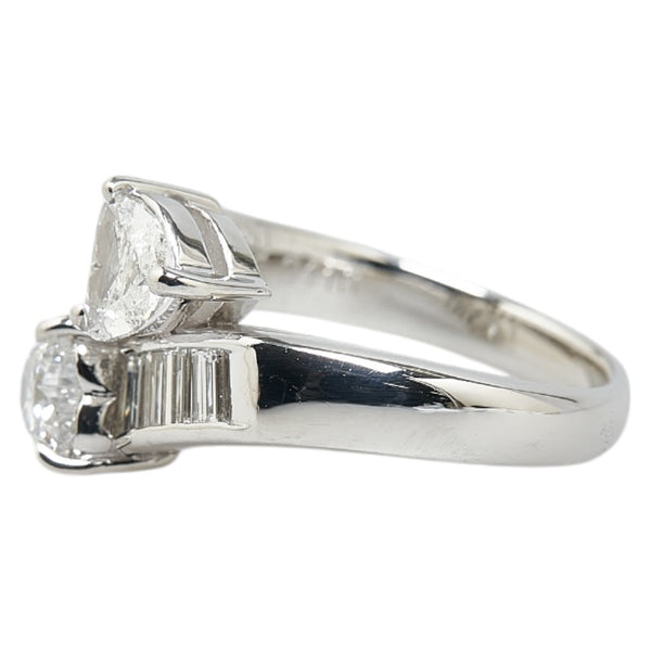 Pt900 プラチナ ダイヤ0.984ct ダイヤ0.416ct リング 指輪 レディース 10号 【中古】
