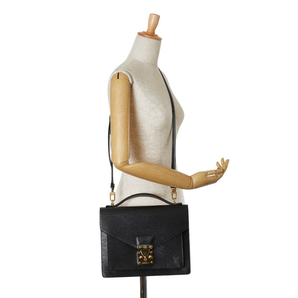 ルイ ヴィトン エピ モンソー ハンドバッグ ショルダーバッグ 2WAY M52122 ノワール ブラック レザー レディース LOUIS VUITTON 【中古】