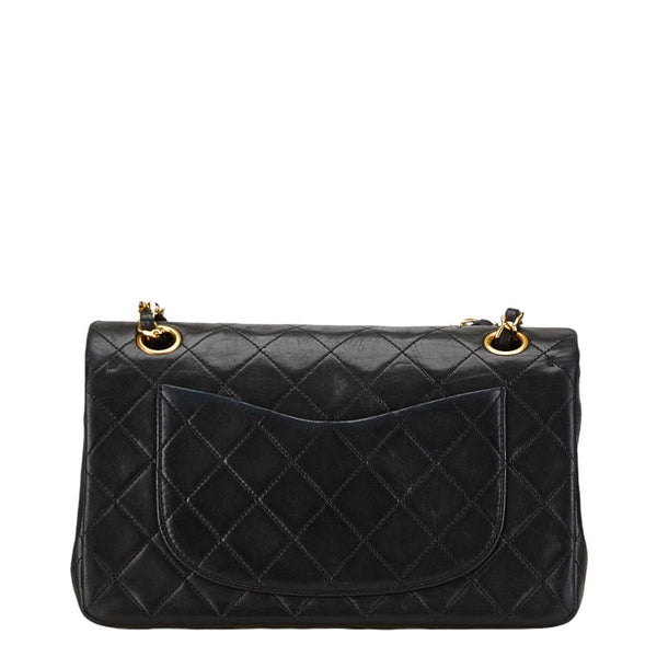 シャネル マトラッセ ココマーク チェーン ショルダーバッグ ブラック ラムスキン レディース CHANEL 【中古】